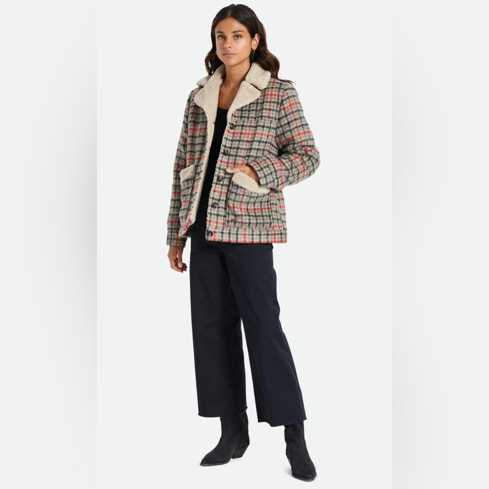 BRIXTON Nouvelle Plaid Coat ❤️🖤 - Picture 3 of 10